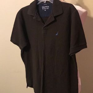 Closet closing!! Nautica Dark brown polo shirt